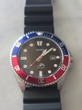 Casio Duro - Red & Blue "Pepsi" GMT-Style Bezel